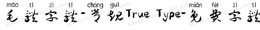 毛体字体-常规True Type字体转换